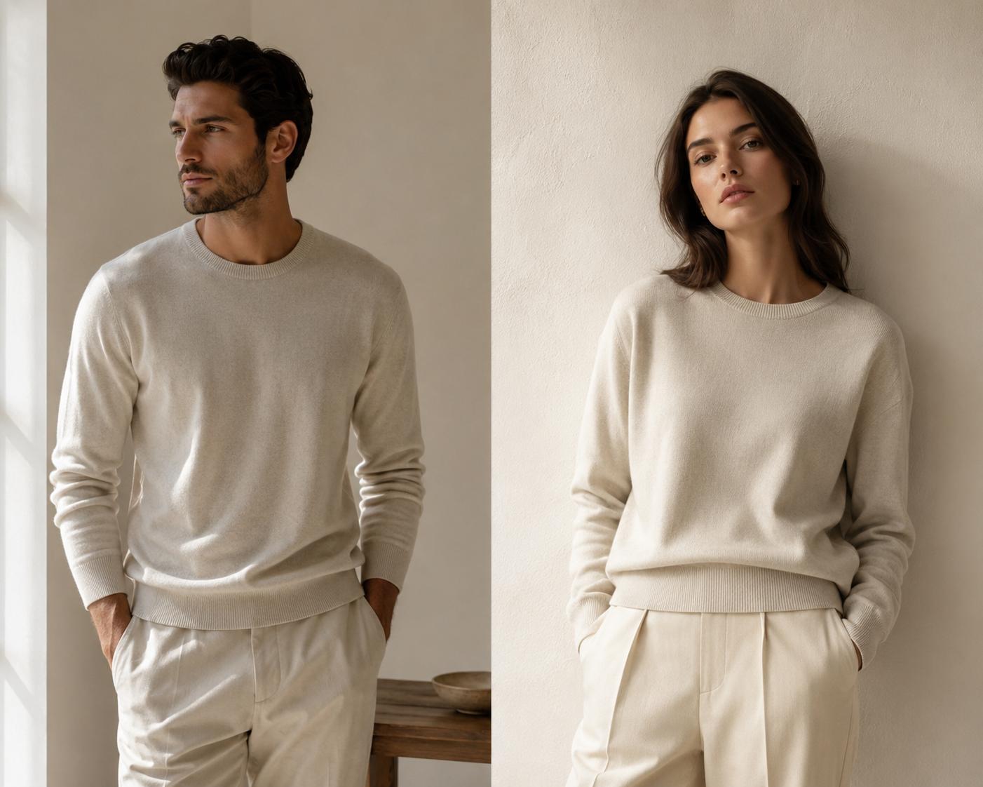 Pull Cachemire Unisexe Col Rond
